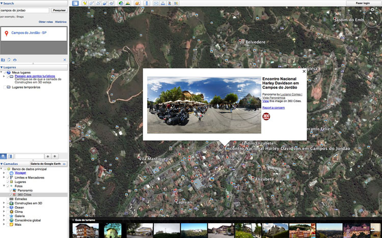 Publicamos as imagens do seu tour virtual no Google Earth